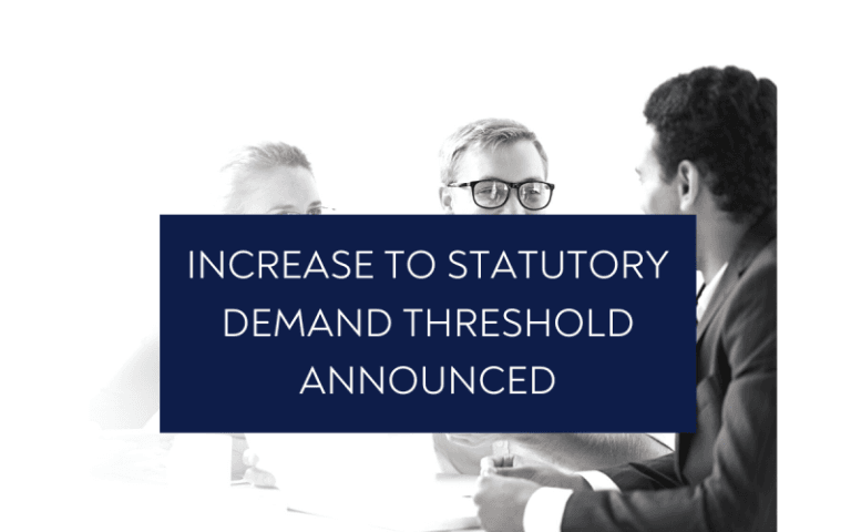 Increase to statutory demand threshold announced
