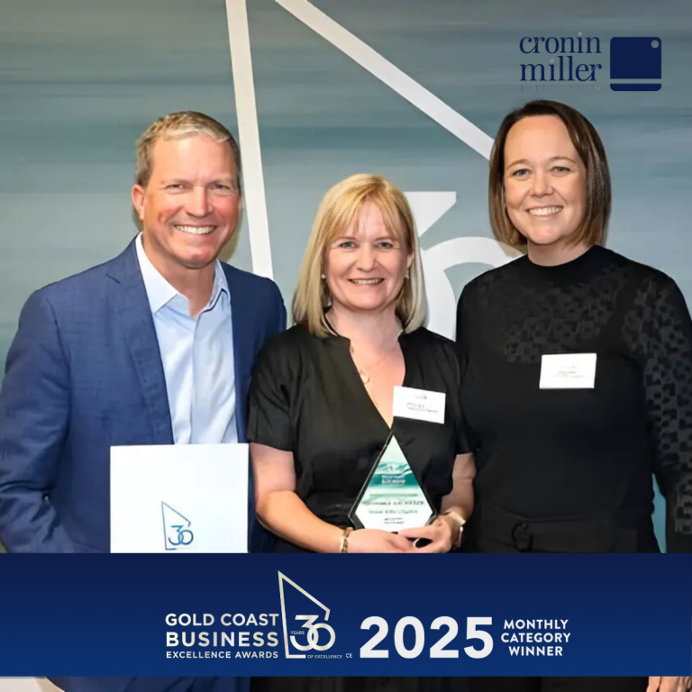 Cronin Miller Litigation Wins Gold Coast Business Excellence Award